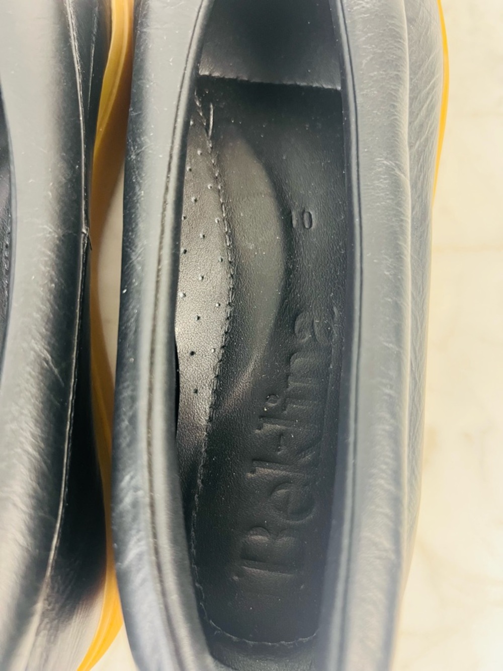 Beklina Margo Sneaker Flats – Black Leather with Gum Sole – Size 10 - Picture 8 of 14